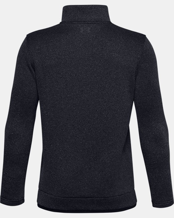 Jongensshirt UA SweaterFleece met korte rits, Black, pdpMainDesktop image number 1